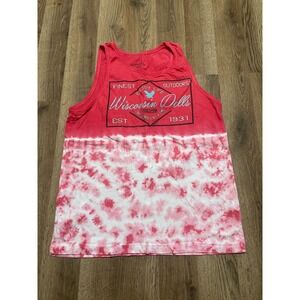Pacific Surf Tank Top, Womens Size Medium Pink Black White Green Wisconsin Dells